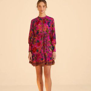 NWOT FARM Rio Anthropologie Sweet Forest Mini Dress Size XL
